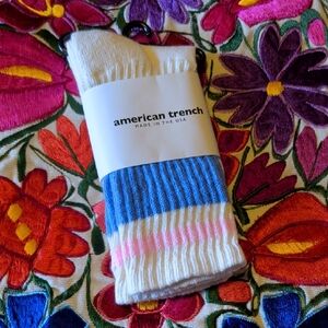 American Trench Blue and White Casual Socks
